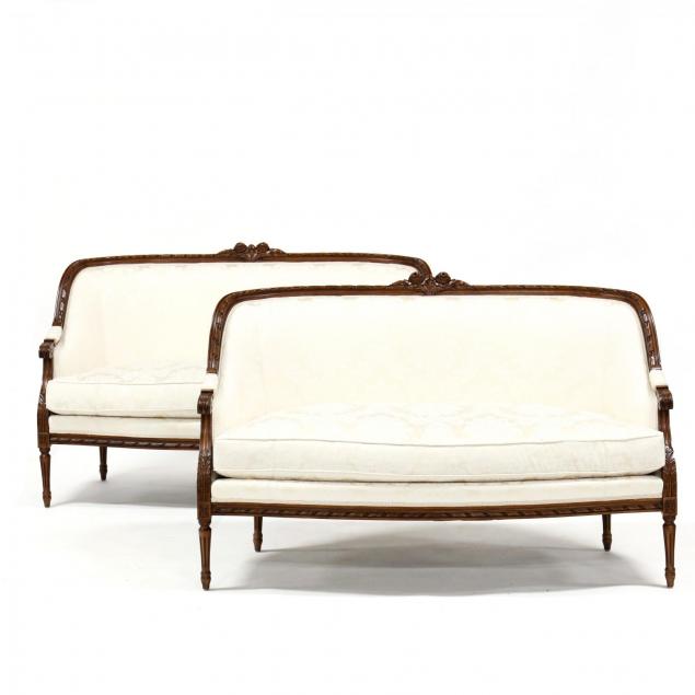 pair-of-louis-xvi-style-carved-walnut-settees