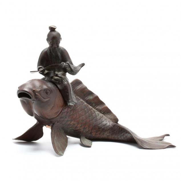 a-large-bronze-carp-with-scholar-incense-burner