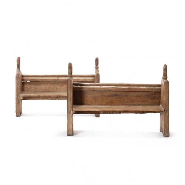 two-continental-18th-century-pew-benches