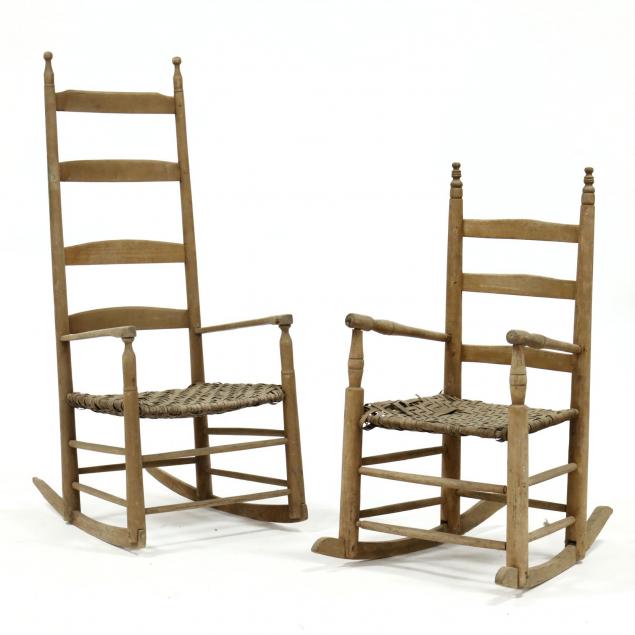 two-antique-southern-ladder-back-rocking-chairs