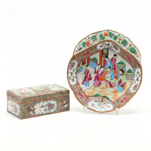 a-chinese-famille-rose-porcelain-pen-box-and-rose-mandarin-serving-dish