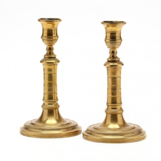 pair-of-antique-machine-turned-brass-candlesticks