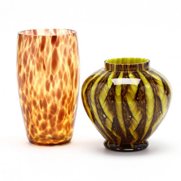 two-pieces-of-czech-art-glass