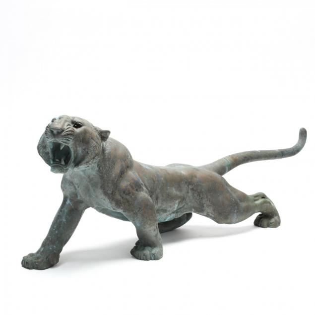 a-japanese-bronze-sculpture-of-a-stalking-tiger