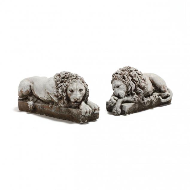 pair-of-cast-stone-recumbent-lions