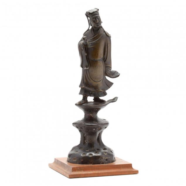 a-chinese-bronze-sculpture-of-a-noble-scholar