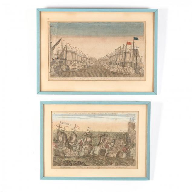 two-18th-century-french-naval-engagement-scenes