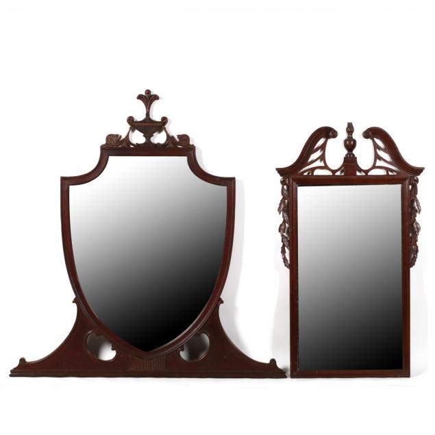 two-vintage-carved-mahogany-mirrors