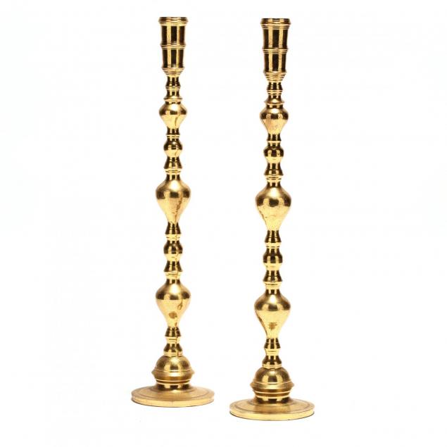 pair-of-tall-brass-candlesticks