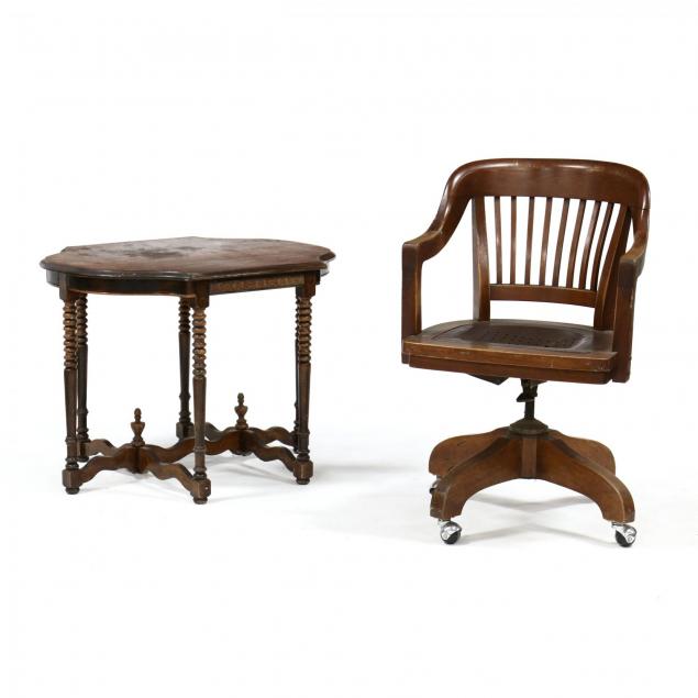 vintage-desk-chair-and-side-table