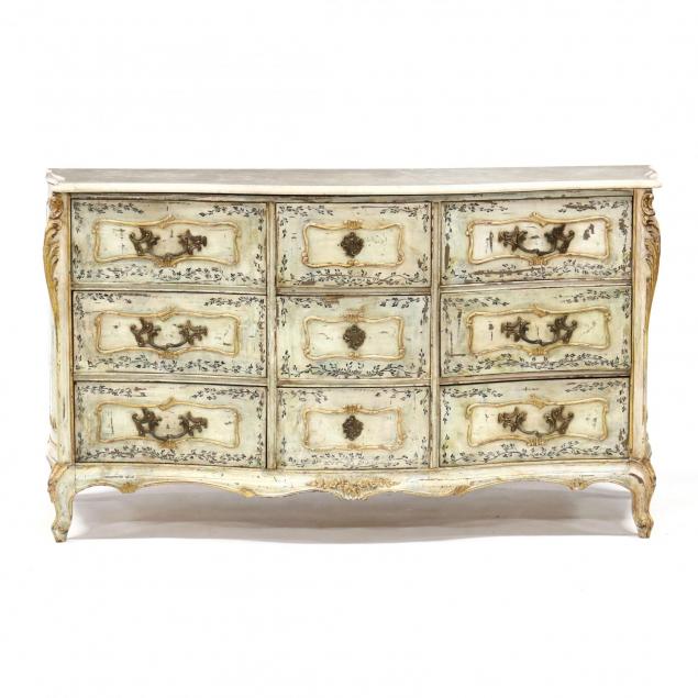 louis-xv-style-painted-marble-top-dresser