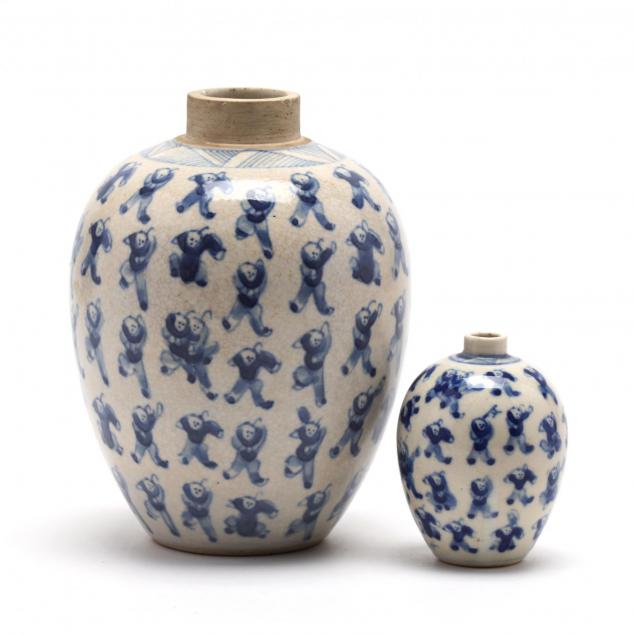 two-chinese-blue-and-white-hundred-boys-ginger-jars