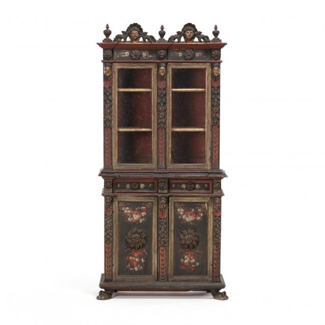 diminutive-continental-baroque-style-carved-and-painted-vitrine