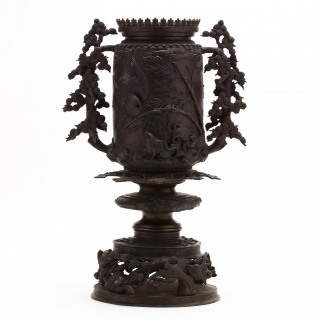 a-japanese-meiji-bronze-censer-and-stand