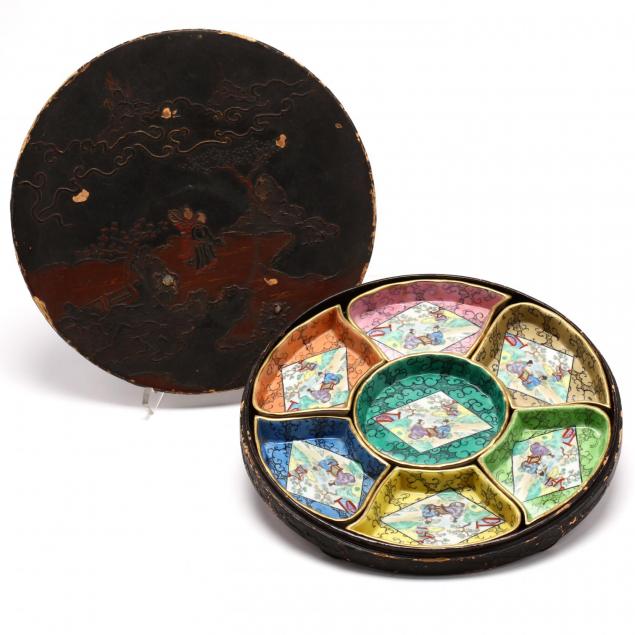 chinese-porcelain-sweet-meat-set-in-a-circular-black-lacquer-box