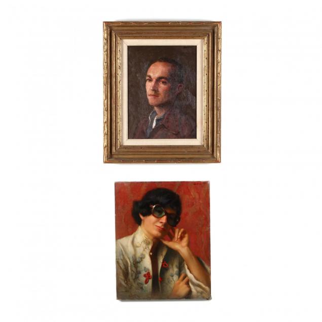two-portraits-ray-goodbred-sc-1929-2011-and-robert-brackman-ny-ct-1898-1980