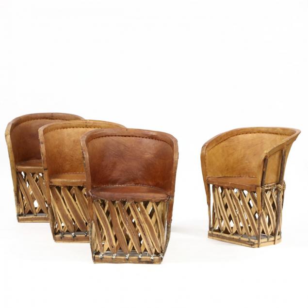four-mexican-equipale-pigskin-chairs