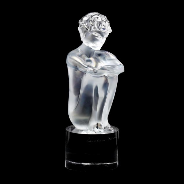loredano-rosin-it-1936-1991-glass-sculpture-of-a-boy