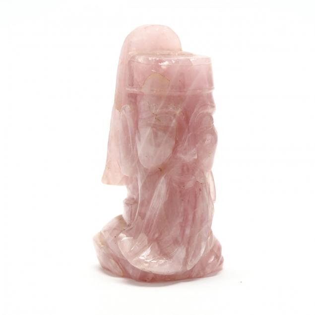 chinese-carved-rose-quartz-bust