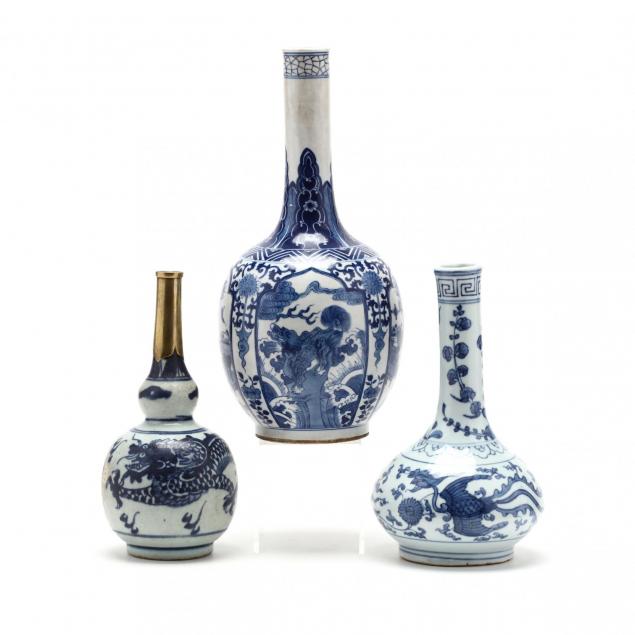 three-antique-chinese-blue-and-white-cabinet-vases