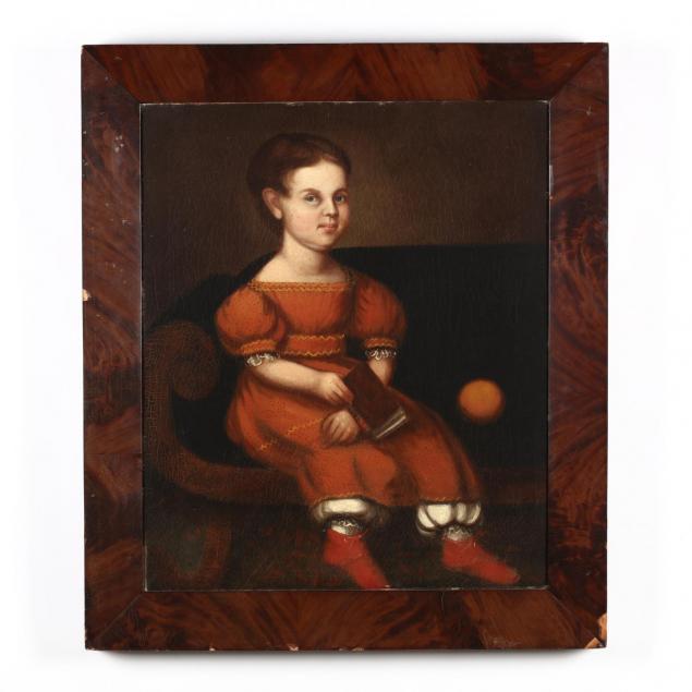 an-antique-american-folk-art-portrait-of-a-young-boy