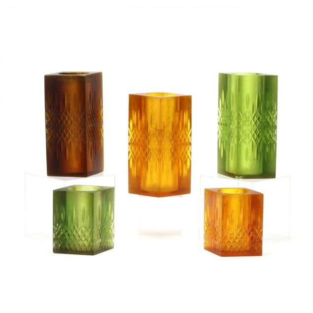 sascha-brastoff-ca-1918-1993-five-acrylic-vases
