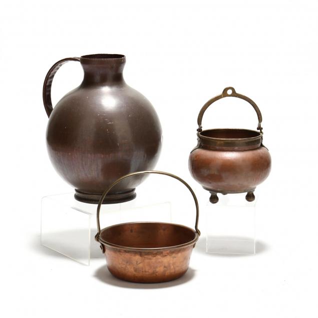 three-large-copper-vessels