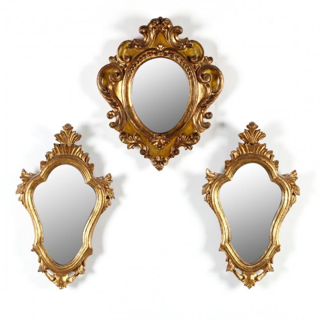 three-vintage-diminutive-italianate-carved-and-gilt-mirror