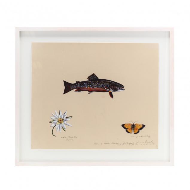 james-prosek-ct-b-1976-i-brook-trout-with-white-pond-lily-and-orange-sulphur-butterfly-i