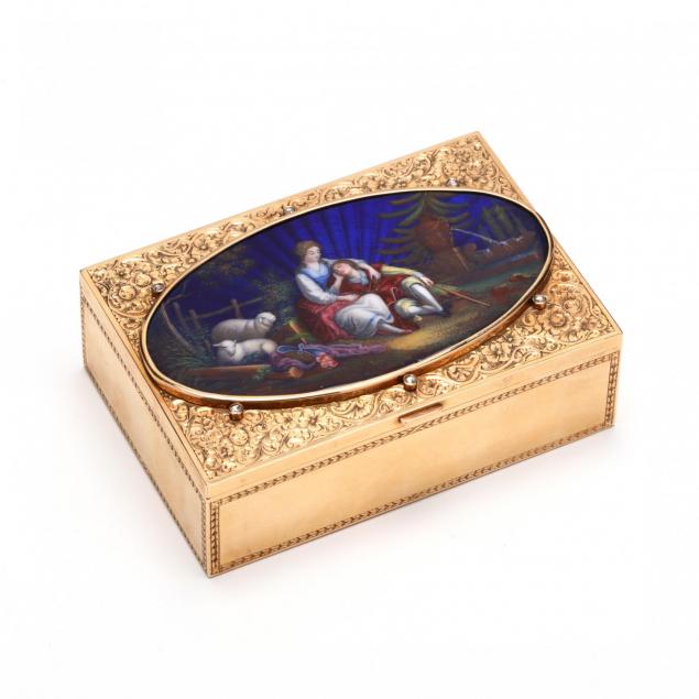 antique-french-jeweled-and-enameled-gold-snuff-box
