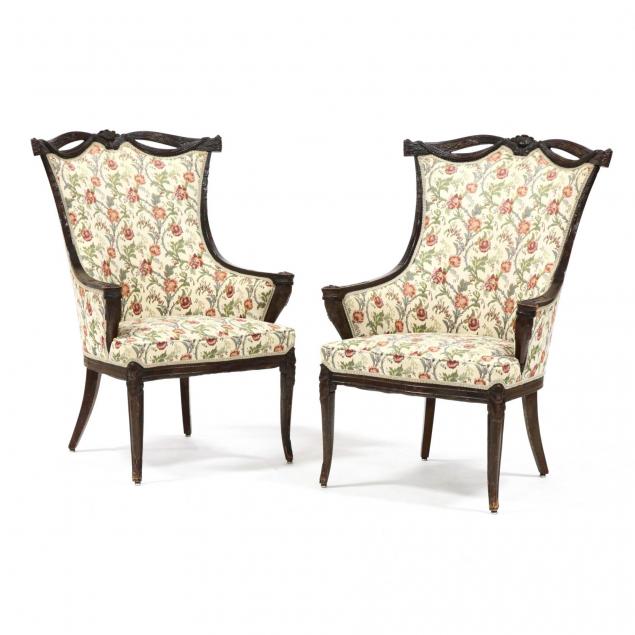 pair-of-regency-style-carved-mahogany-fireside-chairs