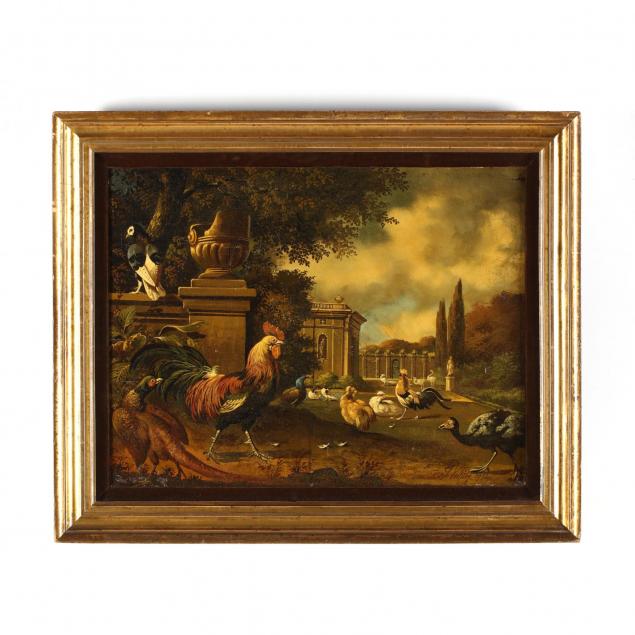 continental-school-antique-italian-garden-scene-with-fowl