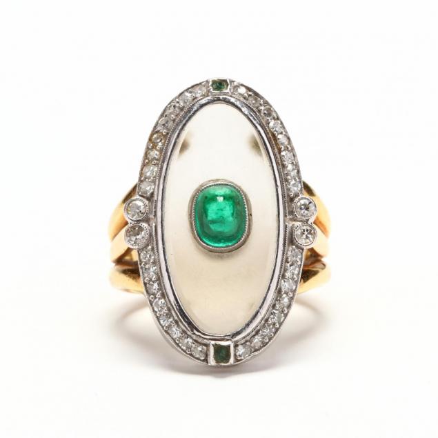 two-color-18kt-gold-rock-crystal-emerald-and-diamond-ring