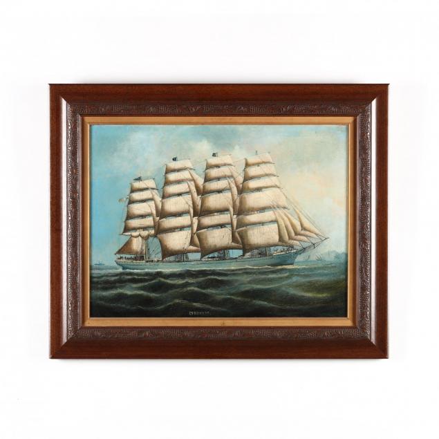 antique-china-trade-school-painting-i-the-ship-lyndhurst-i