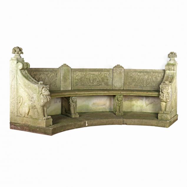 neoclassical-style-cast-stone-garden-bench