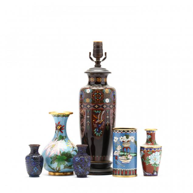 six-asian-cloisonne-decorative-items