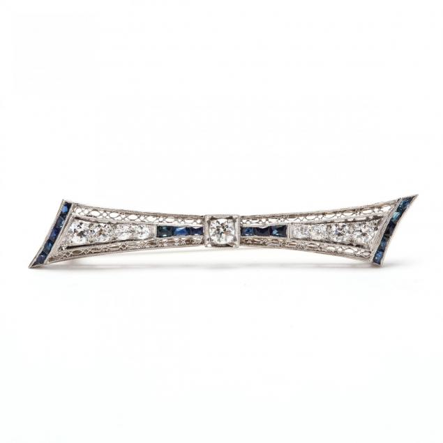 antique-platinum-diamond-and-sapphire-brooch