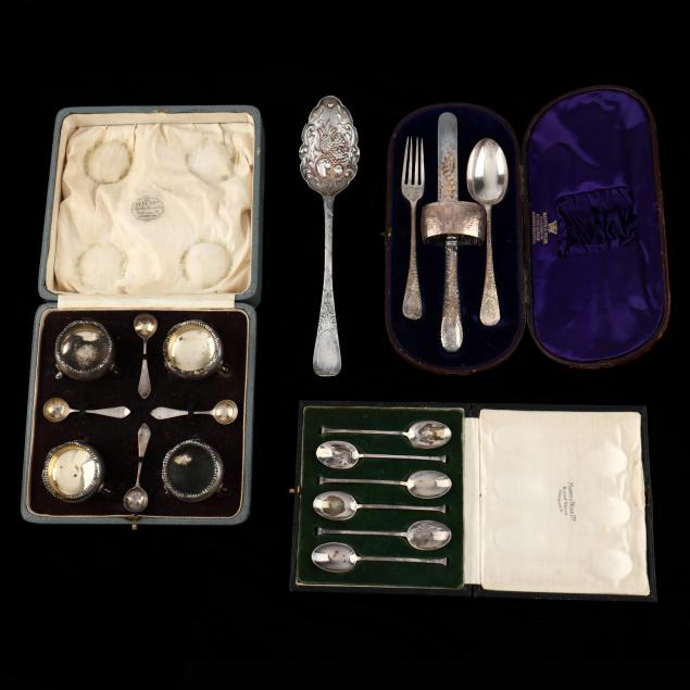 a-collection-of-antique-english-silver
