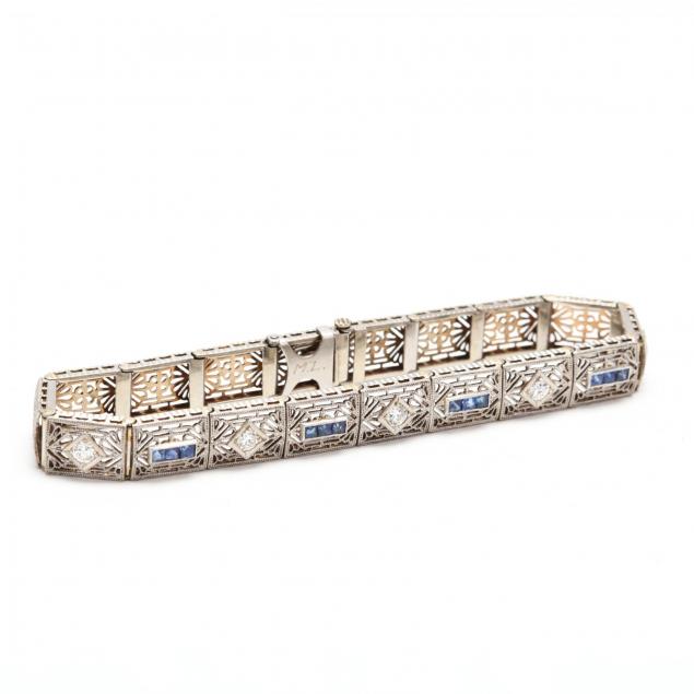 white-gold-diamond-and-sapphire-bracelet