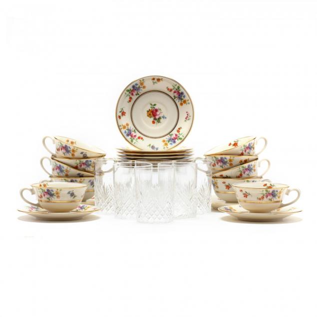group-of-porcelain-and-glass-tableware