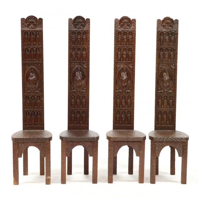 set-of-four-medieval-style-carved-high-back-chairs