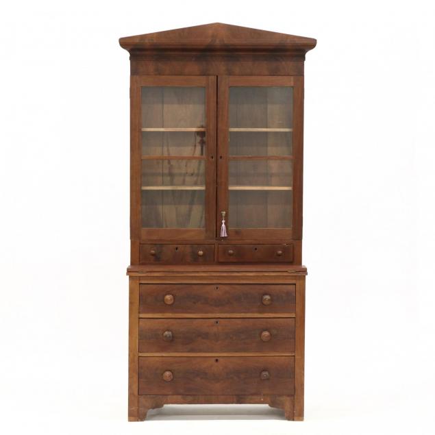 american-late-classical-mahogany-secretary-bookcase