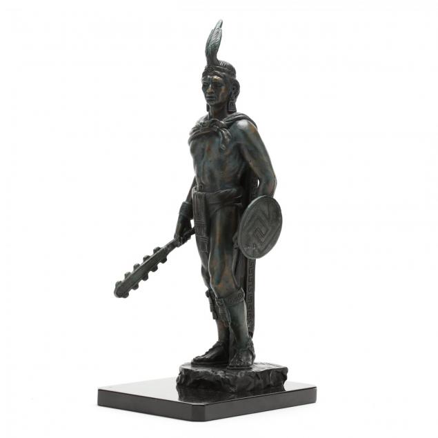 victor-gutierrez-mexican-b-1950-aztec-warrior