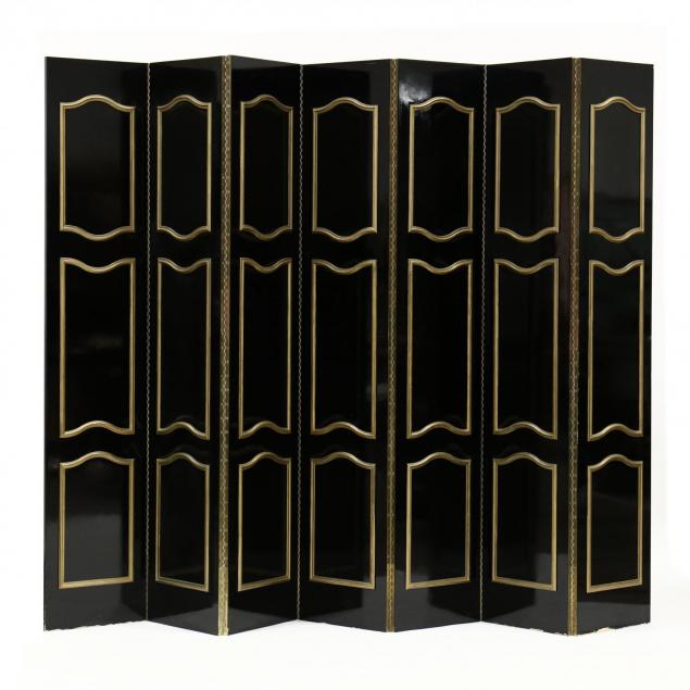 french-provincial-style-black-lacquered-seven-panel-floor-screen