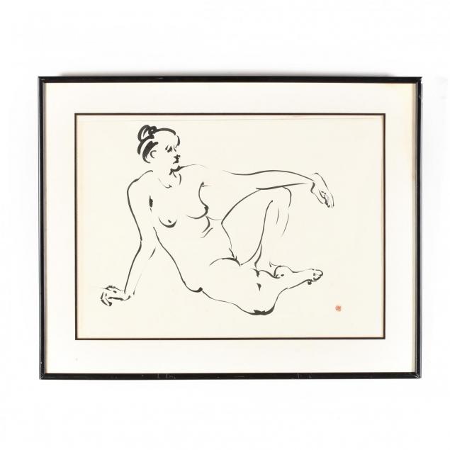 an-ink-painting-of-a-nude-woman