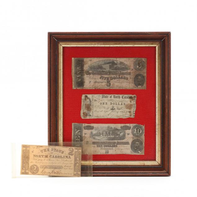four-pieces-of-civil-war-currency-from-north-carolina