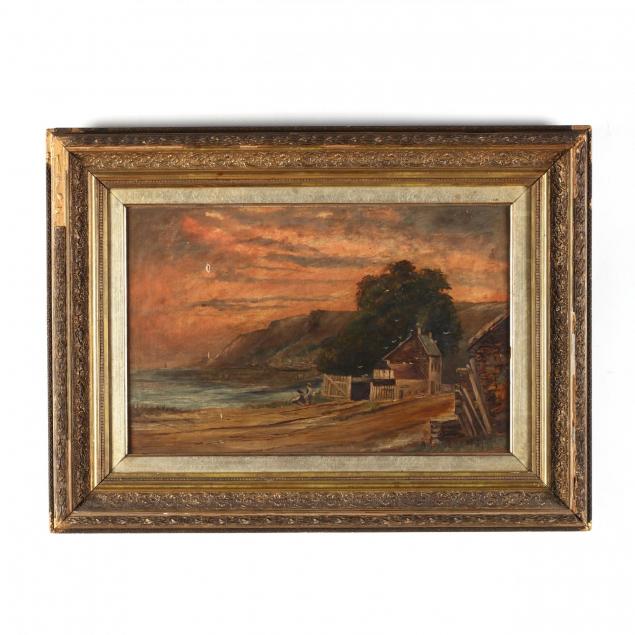 a-victorian-painting-of-a-small-fishing-village