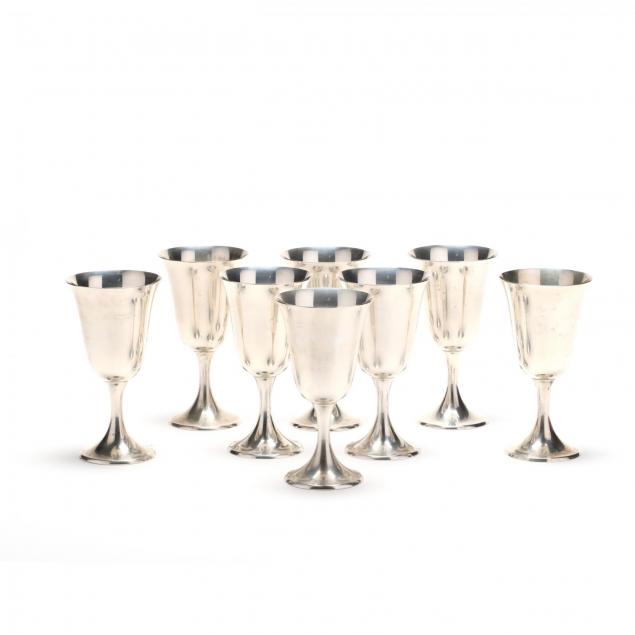 a-set-of-eight-gorham-puritan-sterling-silver-goblets