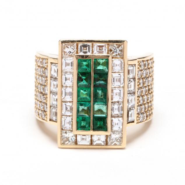 gent-s-14kt-gold-emerald-and-diamond-ring