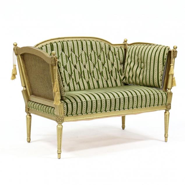 louis-xvi-style-gilt-upholstered-settee